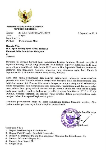 Temui Menpora Malaysia Imam Nahrawi Minta Maaf Iradio Fm