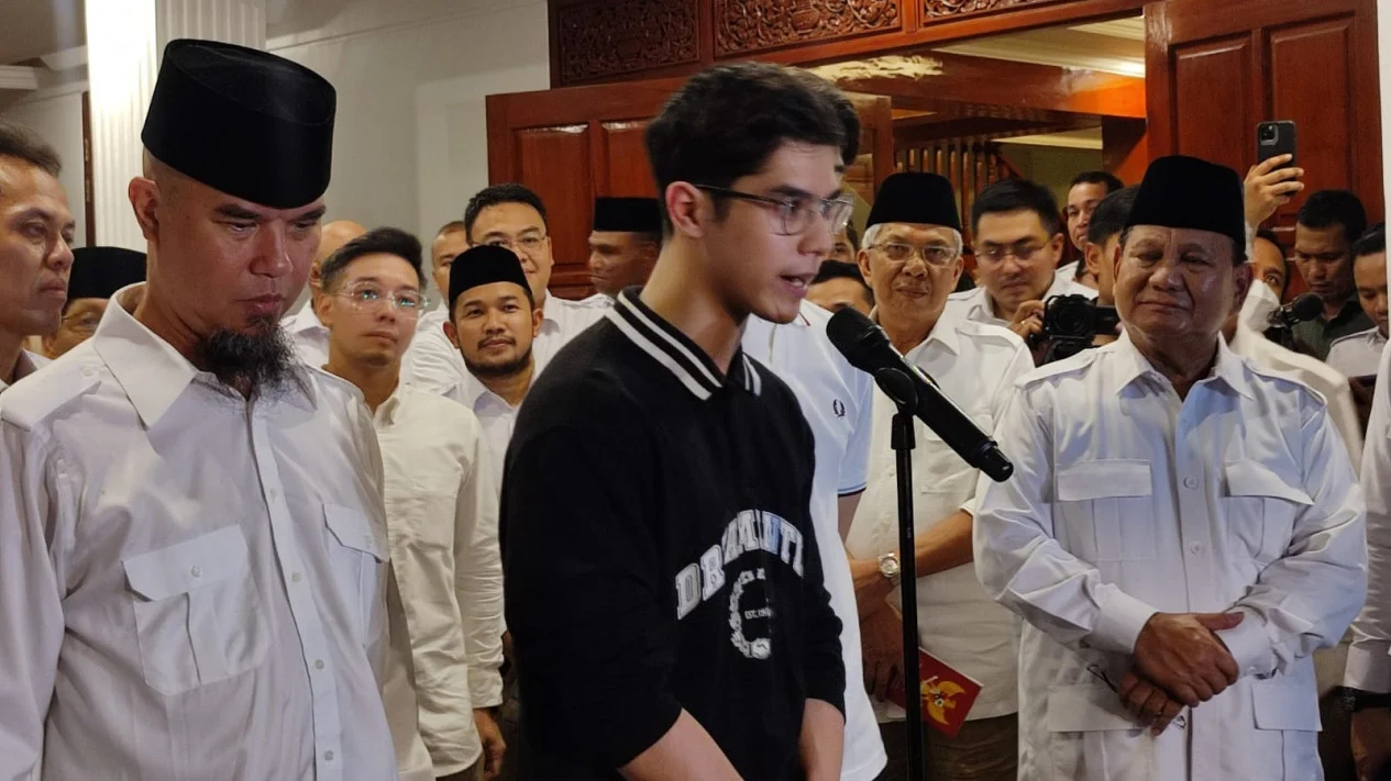 Diperkenalkan Prabowo, Al dan El Anak Ahmad Dhani Gabung Gerindra