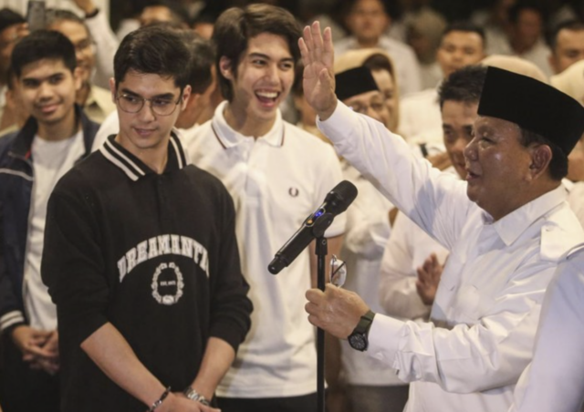 Diperkenalkan Prabowo, Al dan El Anak Ahmad Dhani Gabung Gerindra