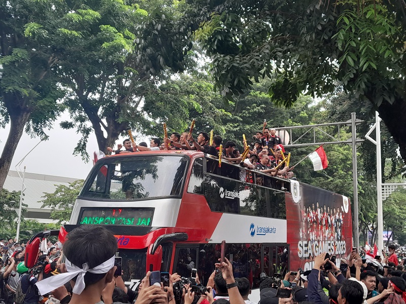 Semarak Arak-arakan Kemenangan Timnas Indonesia